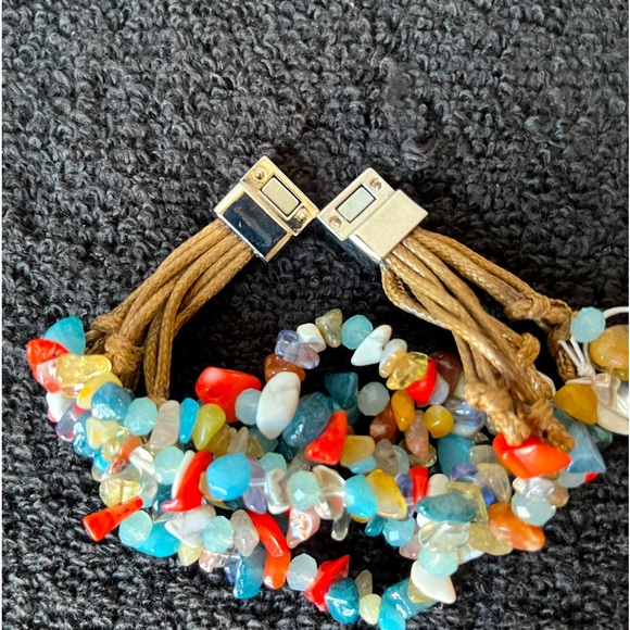 Kenneth Cole New York Multi Strand Semi-Precious Accent Bracelet - Picture 1 of 7